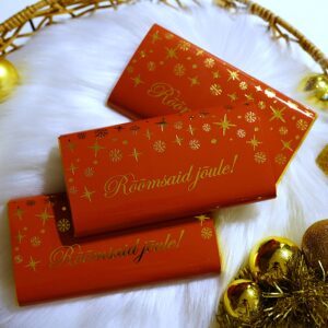 80% Tume šokolaad 80g "Rõõmsaid jõule"